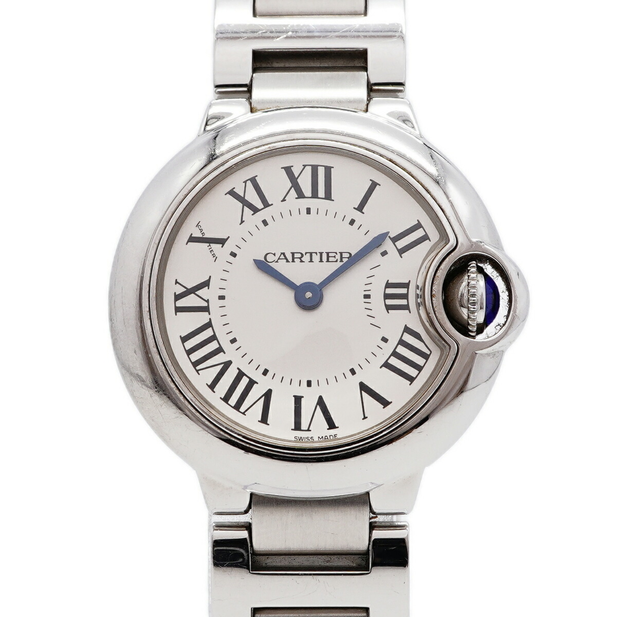 Cartier Ballon Bleu Sm W69010z4 Silver Dial Womens Watch